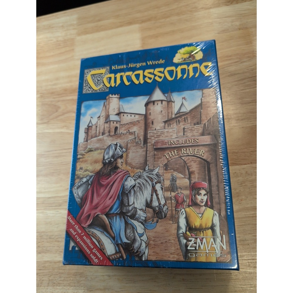 CARCASSONNE BOARD GAME WITH THE RIVER EXPANSION NEW SEALED